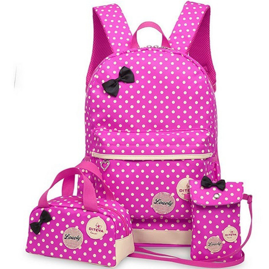 polka dot bookbag