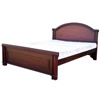 Picture of Tajfurn King Size Cambridge Wooden Bed/Cot, 6.5'x6' for Home Bedroom, Color: Rose wood, Matte Finish