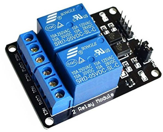 Picture of GROSSIL 2 Channel 5V Relay Module Relay Control for Arduino DSP AVR PIC ARM