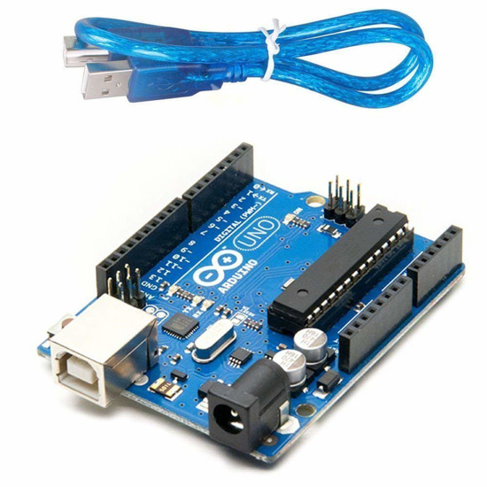 Picture of GROSSIL  Arduino UNO R3 SMD Development Board with USB cable